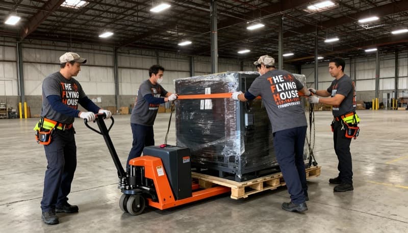Long-distance moving crew with truck